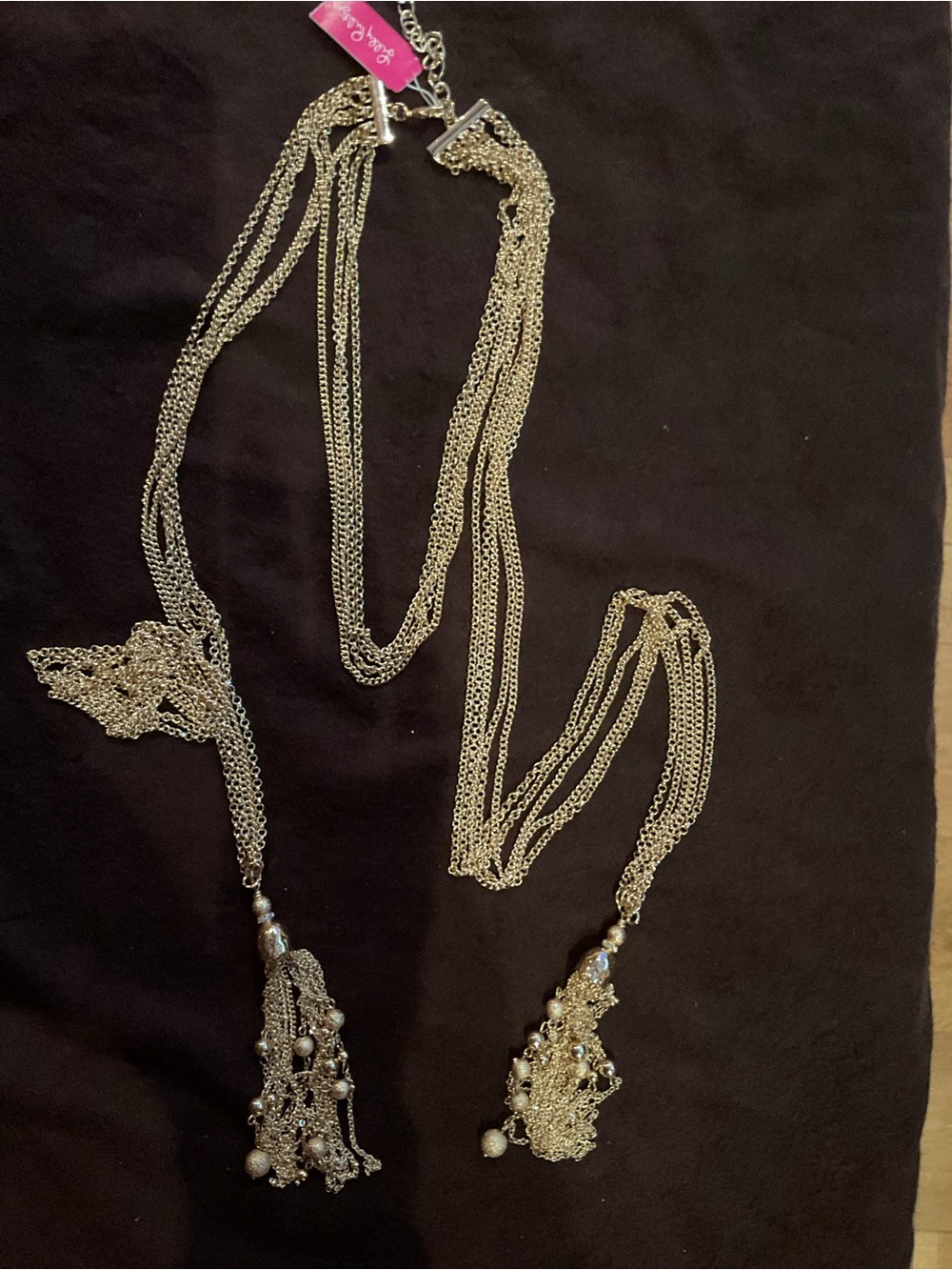 Lilly Pulitzer Gold-Tone Multi-Chain Necklace with Tassel Drops